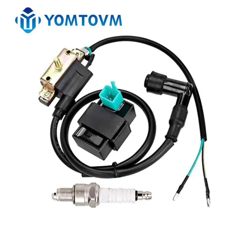 

Motorcycle Ignition Coil CDI Box Spark Plug Kit For Chinese ATV Quad 50cc 70cc 90cc 110cc 125cc