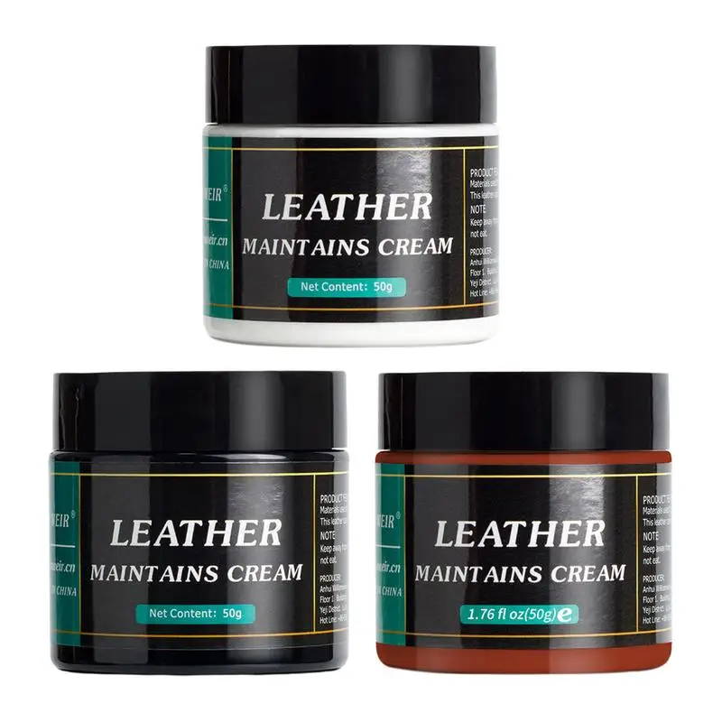 Leather Care Cream Natural Leather Conditioner Furniture Car Seat Shoes Boots Bag Refurbishing Agent Leather Recolour Balm