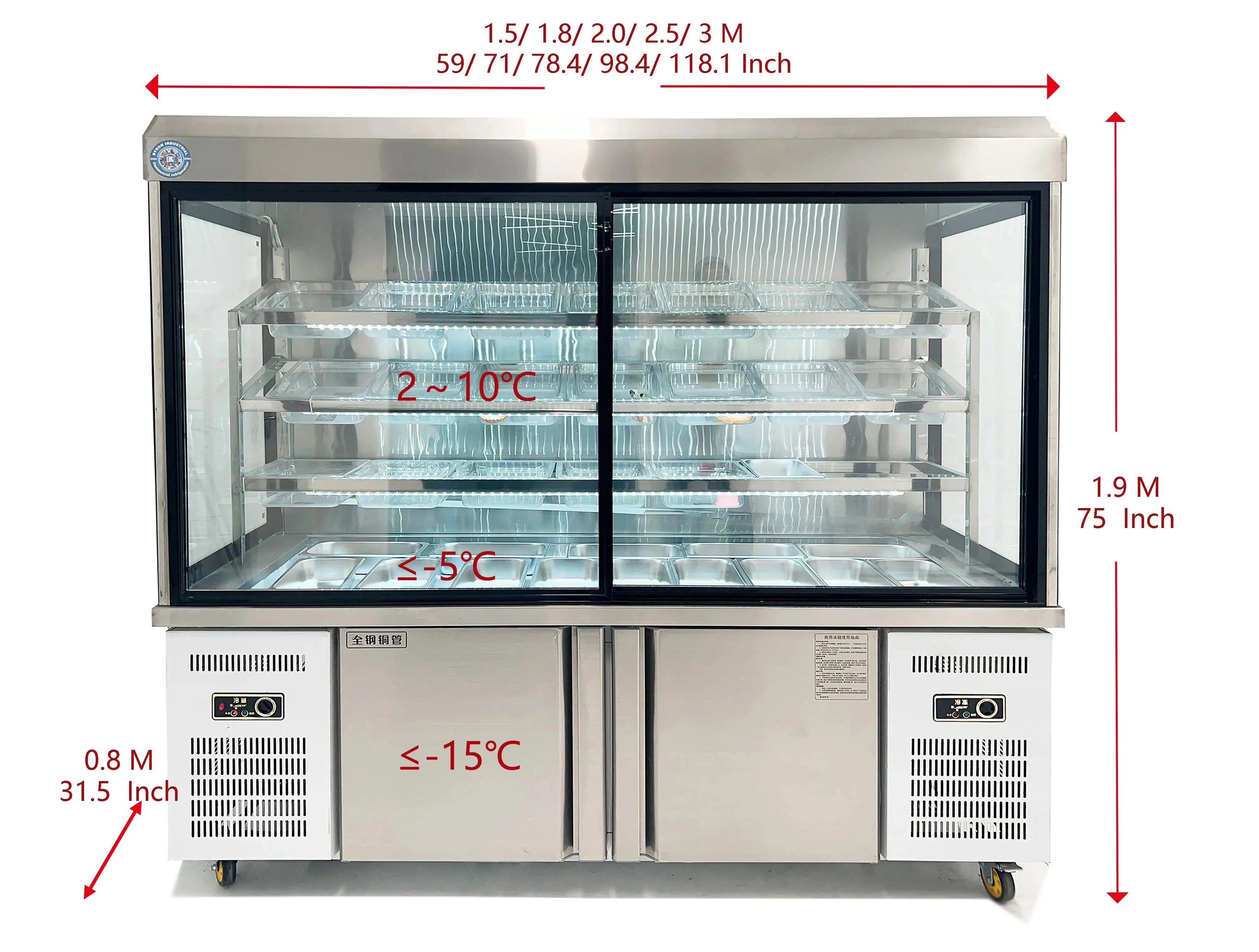 Wholesale Malatang Vegetable Fresh-keeping Display Cabinet 1300L Refrigerated Fresh-keeping Display Cabinet - Image 3