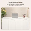 Reception Desk for Small Spaces, Modern Retail Counter Checkout, Front Counter Desk with Lockable Drawer, for Lobby,Beauty Salon 4