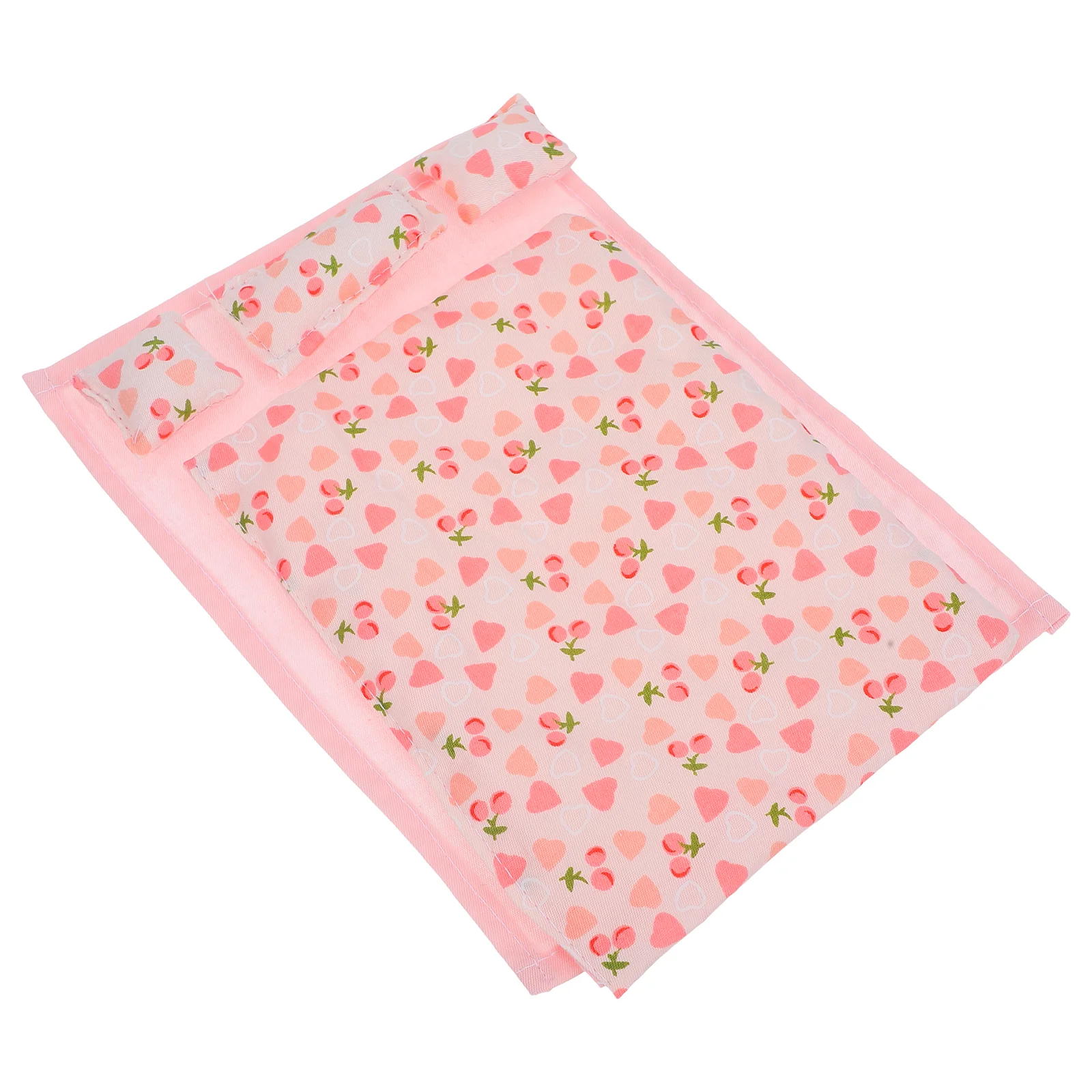 

Dollhouse Bedding 5 Piece Set Comforter Pillows Blanket 1/12 Scale Realistic Bedroom Accessories Miniature Bed Accessories