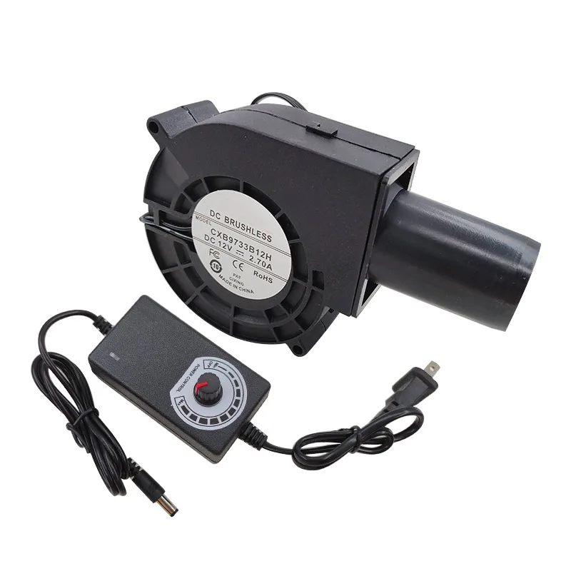 9733 Blower Dc 12V 2.7a High Air Volume Turbo Fan 5500-5800 Rpm Middle Pressure Fan