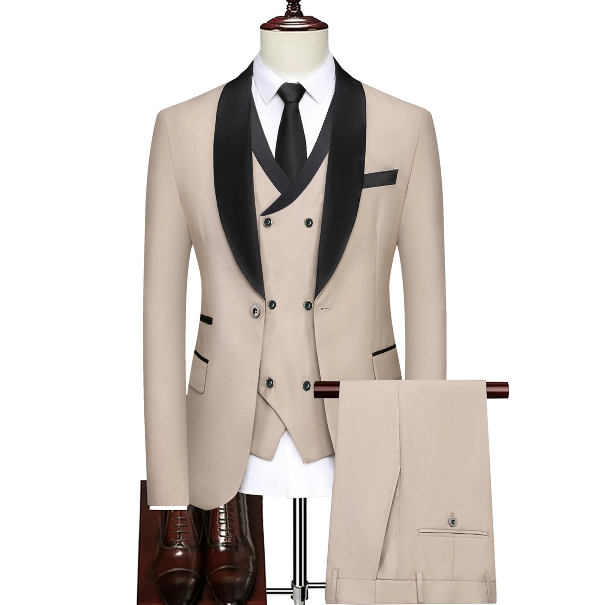 Mens Suit 3 Pieces Set for Wedding Prom Business Formal