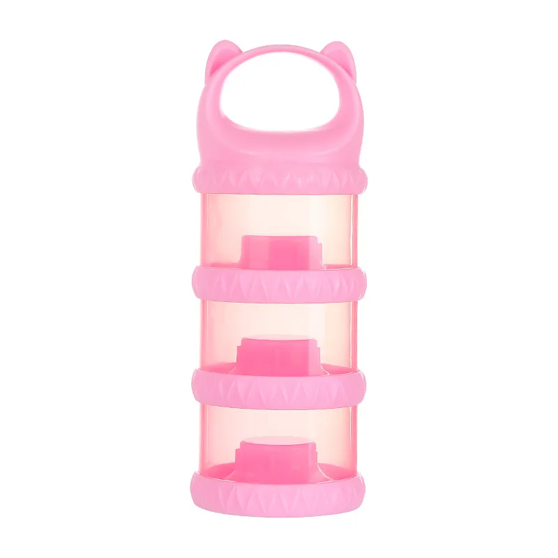 Baby Removable Milk Powder Storage Box Infant 3 Grid Feeding Food Boxes Kids Toddler Portable Formula Dispenser Box