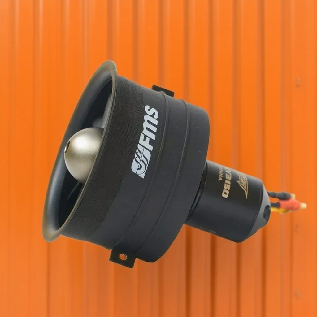 Vue éclatée du kit EDF 64mm FMS 11 pales, montrant les composants internes