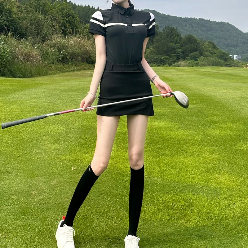 Summer New Golf Women's Quick Drying Slimming and Anti Shrinking High Quality Fashion Short Skirt Outdoor Leisure Sports Set