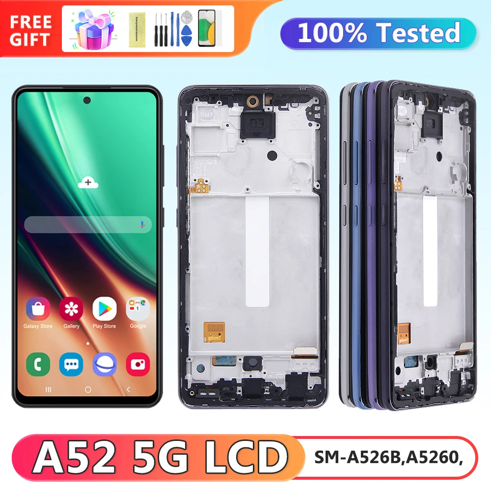 Samsung Galaxy a52 a525 a525f a525m用のシャーシ付き6.5インチ