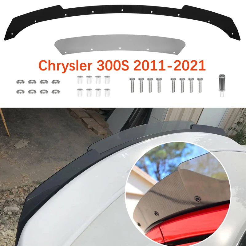 

Rear Wicker Bill Spoiler for Chrysler 300S 2011-2021 Add-on Type Standard Edge Rear Decklid Wicker Bill with RivNut Tool