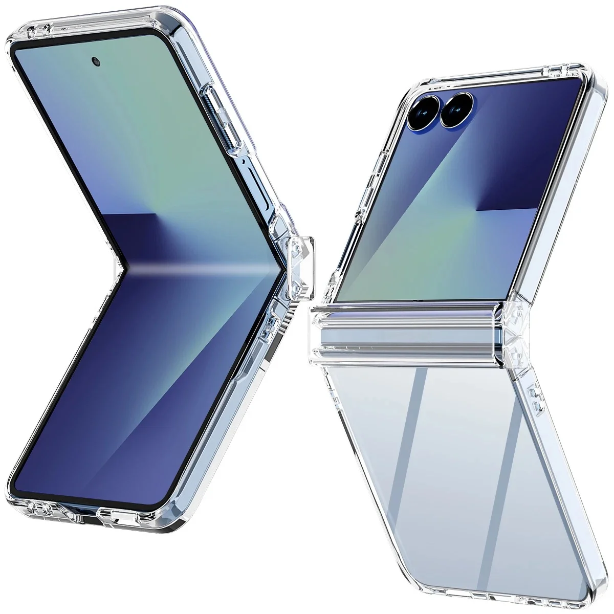 All-Inclusive Hinged Transparent Phone Case with Hinge Protection