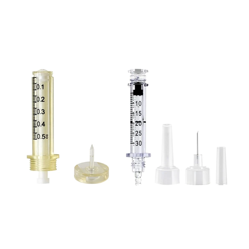 0.3&0.5ml Disposable Syringe Ampoule Head For Hyaluron Pen Lip Filler Lifting Hyaluronic Acid Gun Filler Injection Ampoule Head