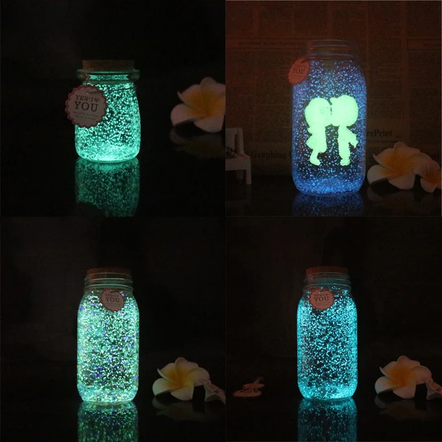 Színes Fluoreszkáló Izzó Por Szuper Világító Részecskék Homok Ragyogó Pigment Ragyogás A Sötét Otthoni Party Dekoráció Kertj Jardi - Image 5