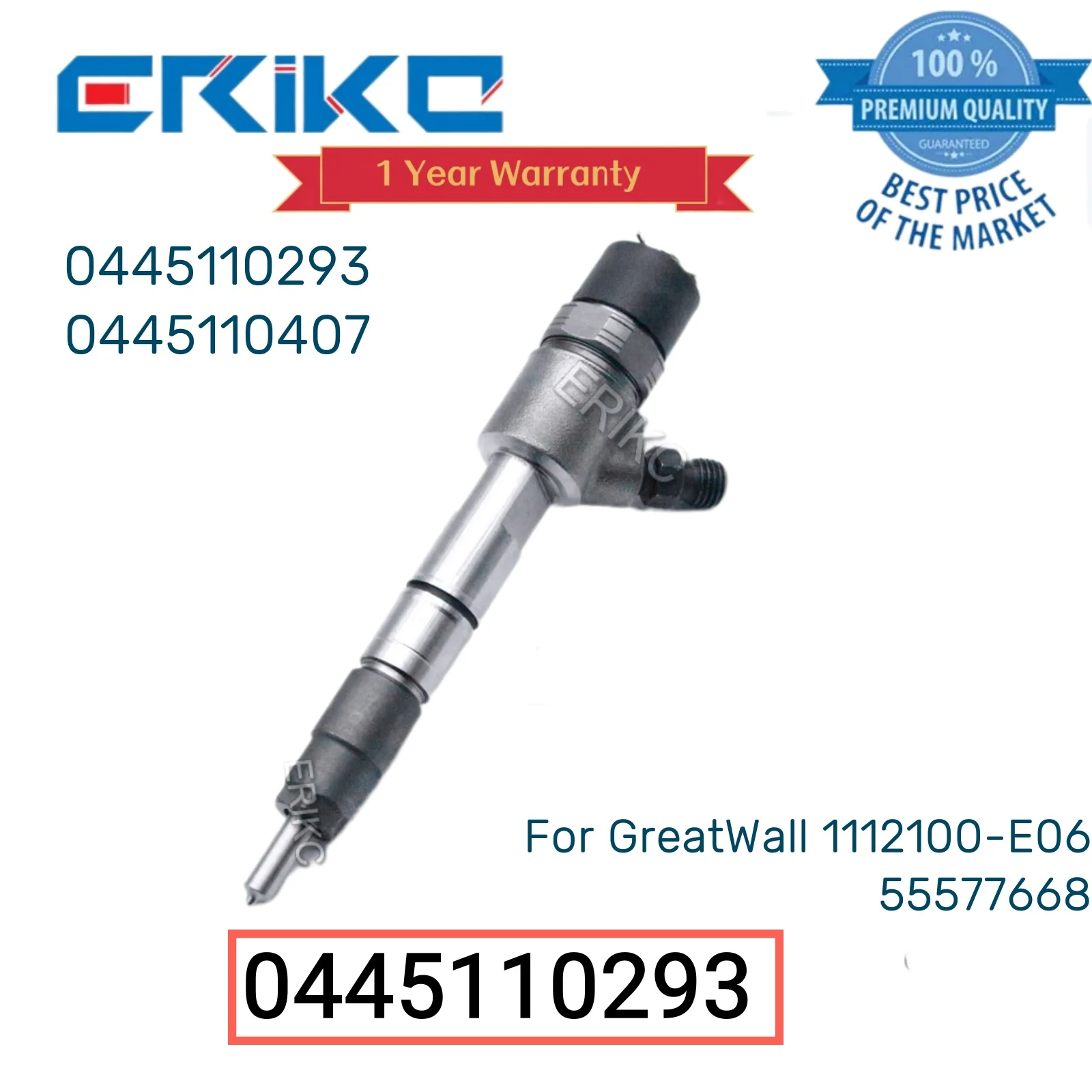 

0 445 110 293 Spare Parts of Fuel Injector 0445110293 Original Injector 1112100-E06 for Great Wall Hover H3 0445 110 293