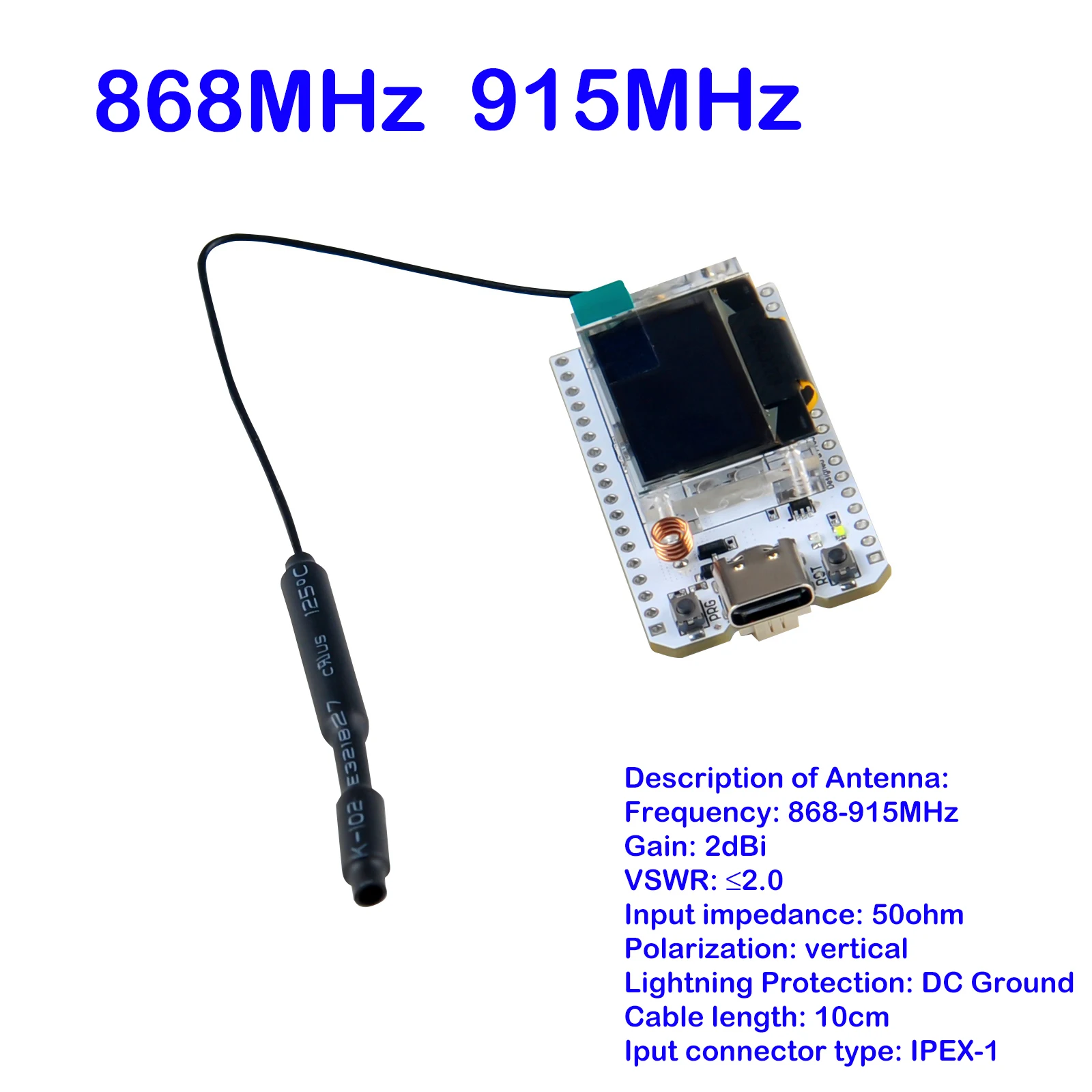 ตัวเลือกสินค้า โมดูล IoT ESP32 LoRa32 พร้อมจอแสดงผล 0.96 นิ้ว