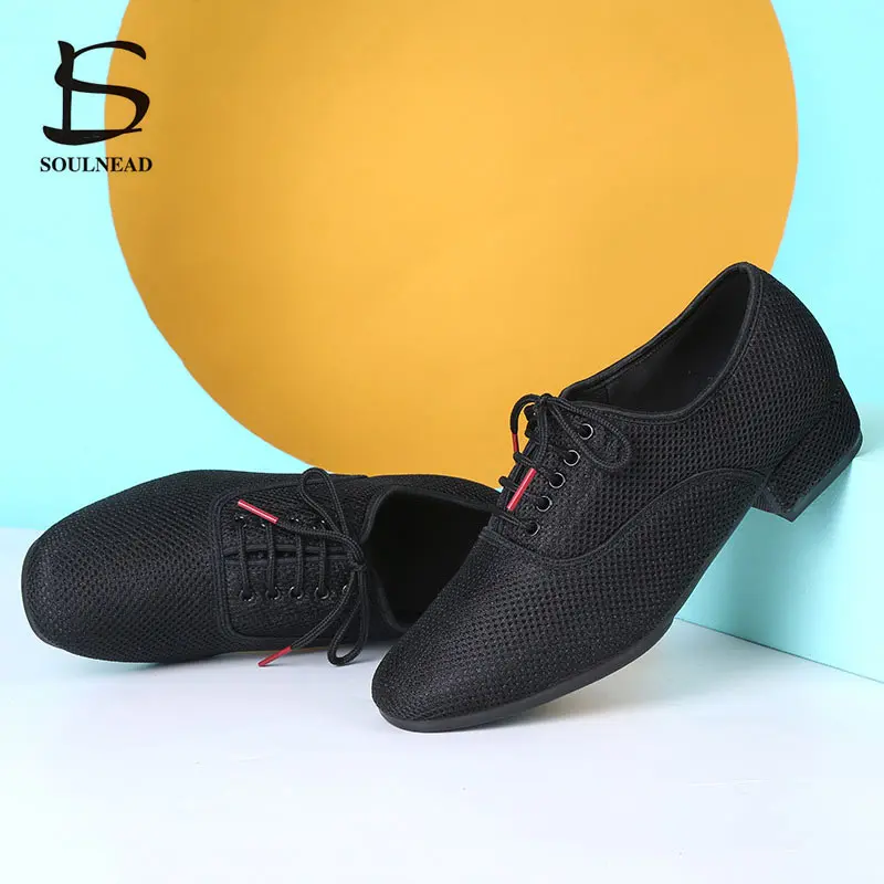 Men Latin Dance Shoes Salsa Jazz Net Soft Sole Size 38-46 Adult Tango Ballroom Modern Dancing Sneakers