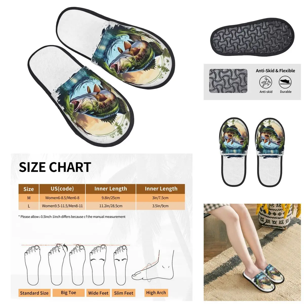 

Various Colorful Tropical Fish Men Women Furry slippers,nice-looking Color printing special Home slippers,Neutral slippers