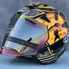 Casque moto ouvert avec visière dorée pour hommes et femmes