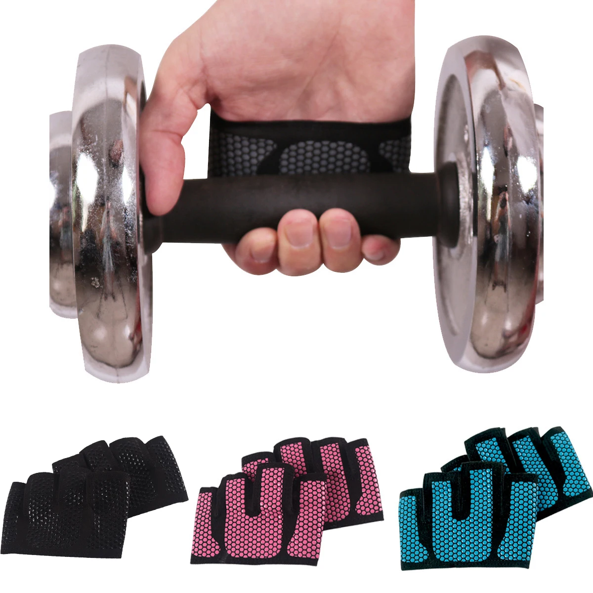 Gym Fitness Half Finger Gloves Men Women Anti-Slip Silicone Workout Glove Pull Up Power Weight Lifting Grips Hand Plam Protector sport gloves