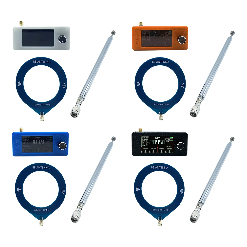 SI4732 0.5-108mhz Portable Radio 1.9inch IPS Screen Pocket Mini Radio 2pcs Antenna FM/AM All Band Receiver radio receiver