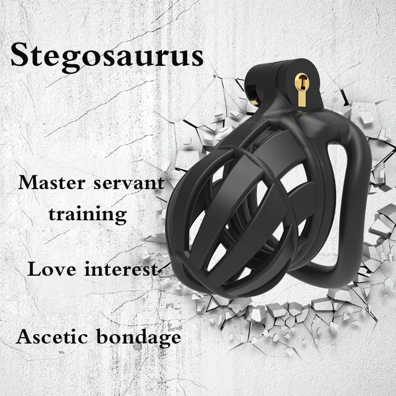 

Lightweight Chastity Cage Locked In Lust Stegosaurus Cock Cage Penis Ring BDSM Bondage Male Chastity Lock Belt Sex Toys For Gay