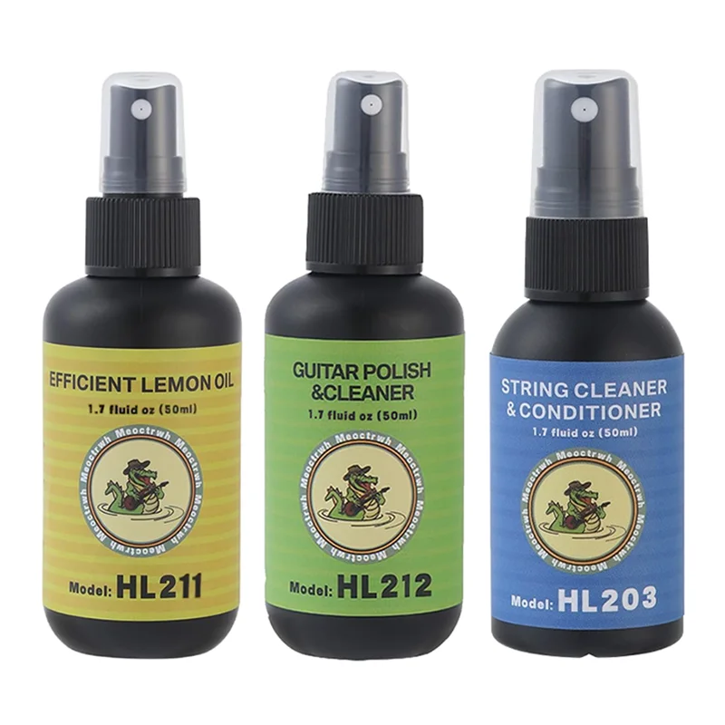 Guitar Cleaning Kit All IN ONE Fretboard Lemon oil Polish String-cleaner