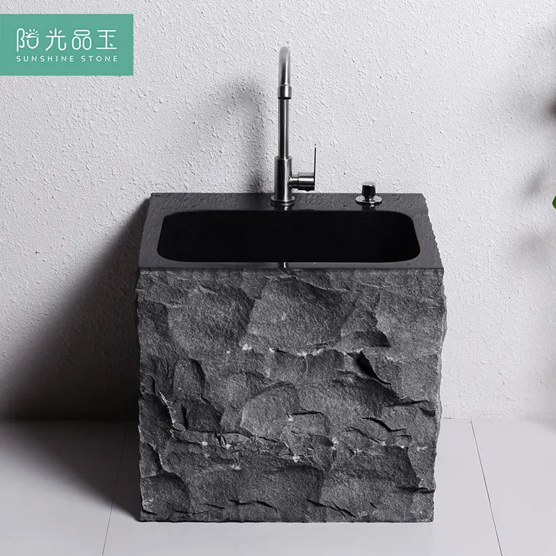 Household mop pool Outdoor courtyard Stone balcony Bathroom Stone mop pool Floor-to-ceiling sink