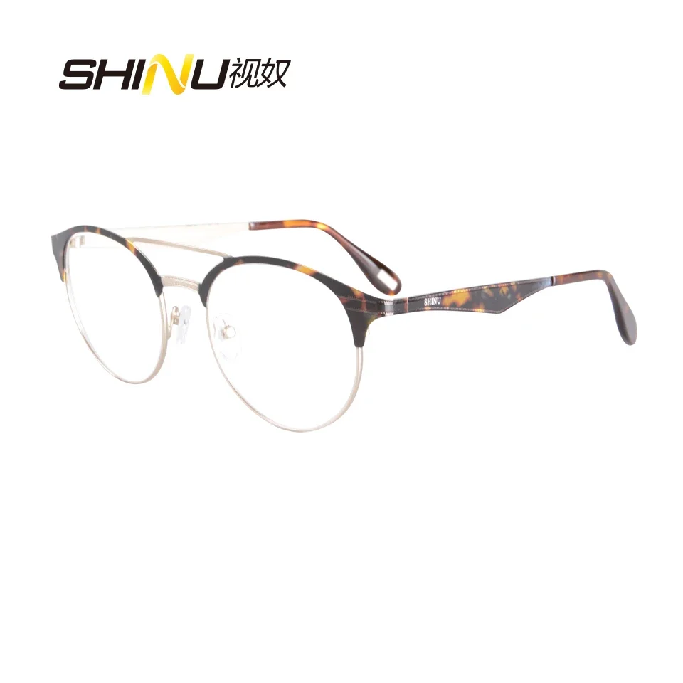 

SHINU Reading Glasses Men multifocal glasses for distance and near astigmatism prescription glasses y2k fashion metal frame