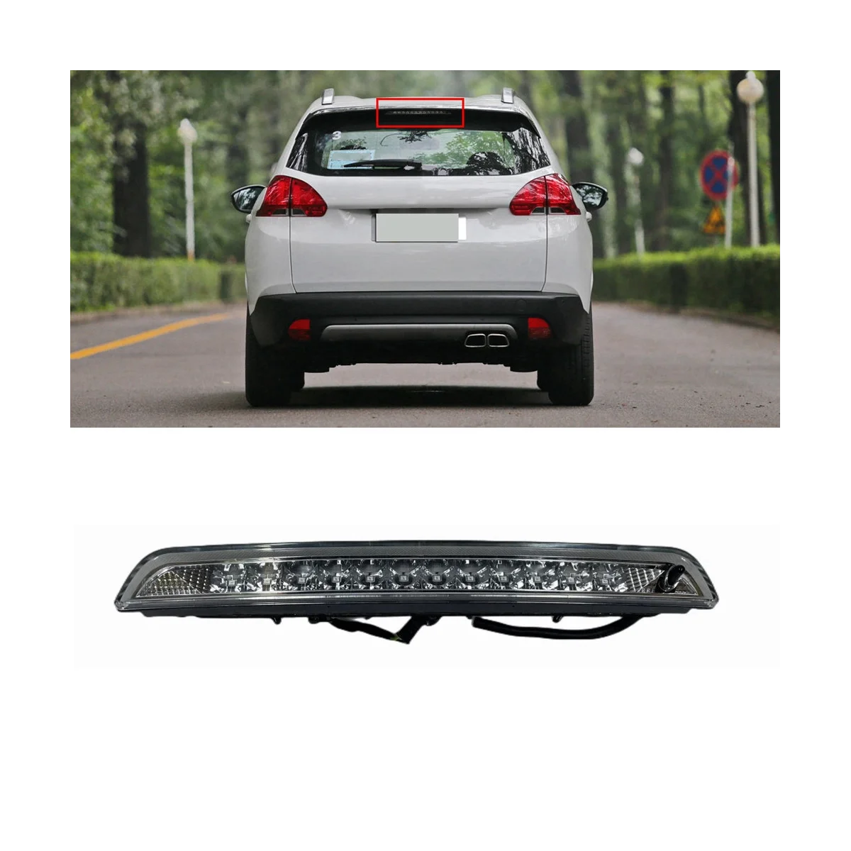 9600412680 Car LED Advanced Third Brake Lamp for Peugeot 2008 308 SW II 508 SW for Citroen C4 Picas 6351LX