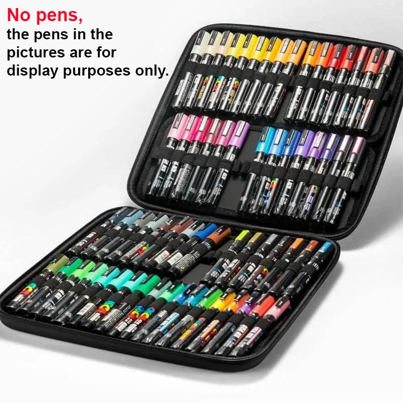 Art markers Art Marker Pen Slot Storage Bag Suitable PC-1M/3M/5M/8K/17K Double zipper Head Folding Storage Portable Stationery