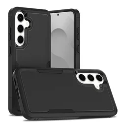 Durable Shockproof Rugged Phone Case - Heavy Duty Hybrid Protective Cover - Galaxy A17 (Black)