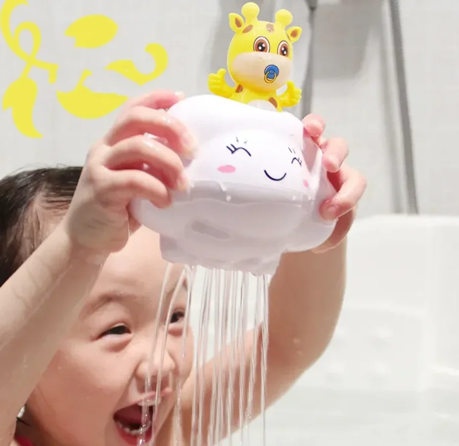 Baby Bath Toy, Bathing Cute Swimming Water Spraying Clouds Shower Bath Summer Sprink Toy Kids Water Playing Bathroom Shower Tool 3