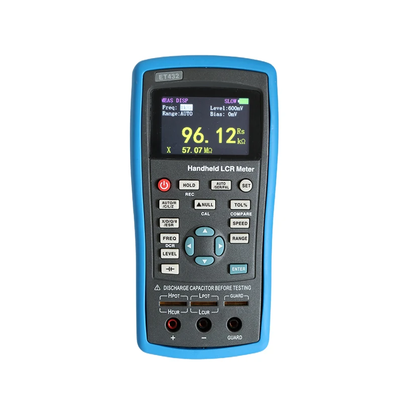 

New Arrivals ET432 100Hz 100KHz LCR Meter DCR Electrolytic Capacitor Digital Handheld Bridge Tester
