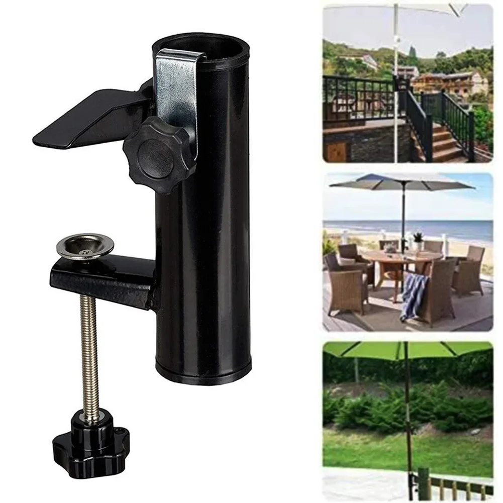 Umbrella Clamp Umbrella Holder Easily Install For Square Railing Home Organizer Home Shelf Outdoor Base