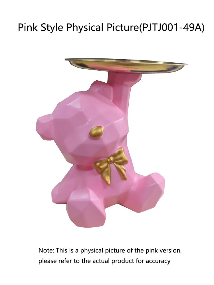 Kawaii Geometric Butterfly Bear Tray Image 2