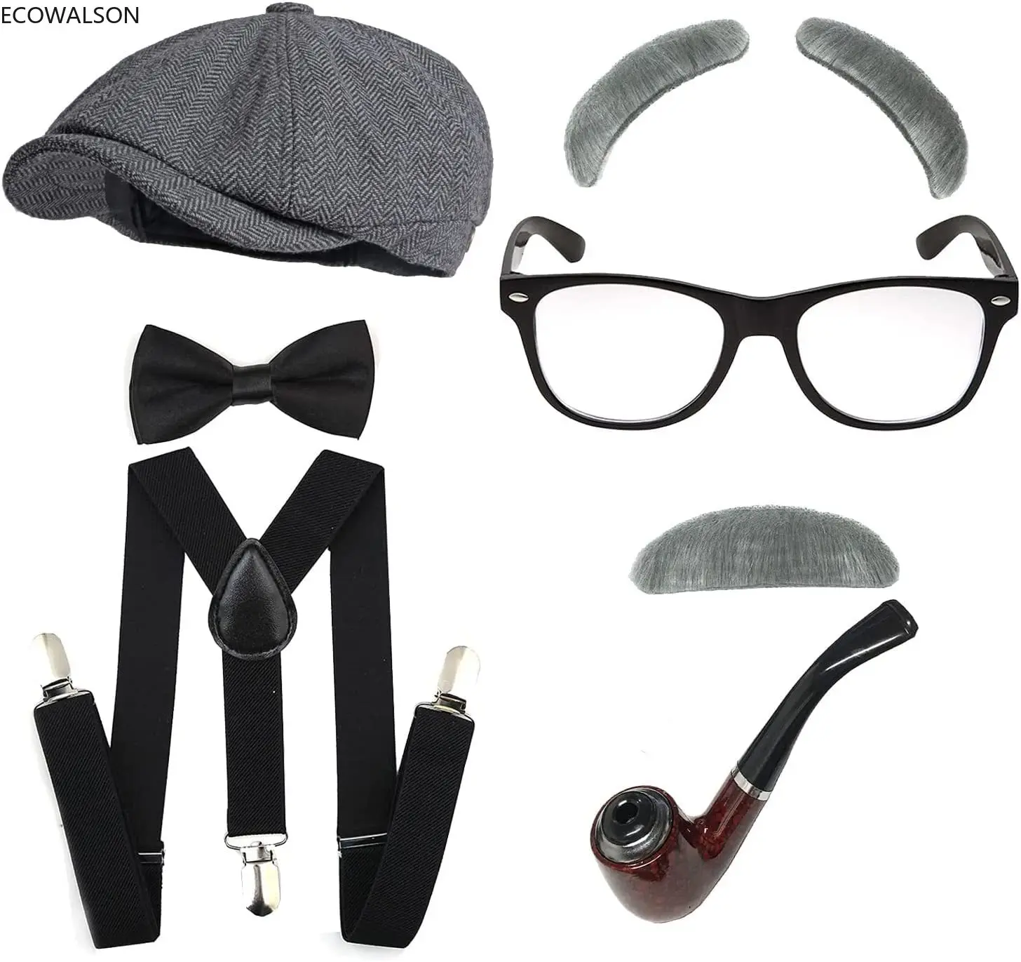 Costume de vieil homme avec chapeau et lunettes de canne, costume de  grand-père pour enfants, 2023 jours d'école, 100 - AliExpress