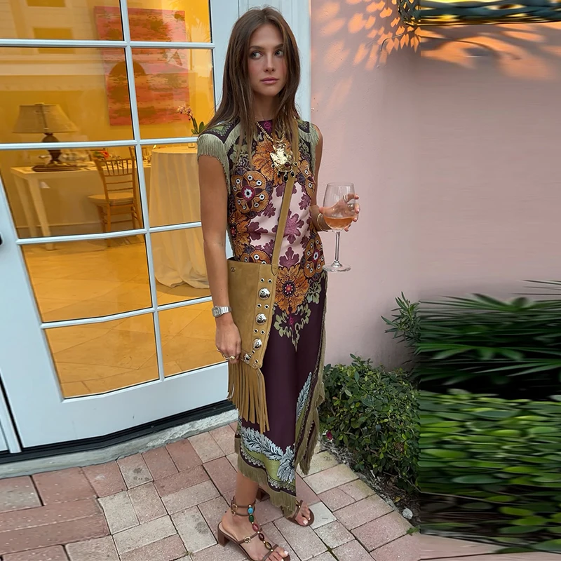 Holidays Printed Women's Dress Sexy Fringed Sleeveless Slim Irregular Female Dresses 2026 Spring Summer Chic Split Lady Robe S536d2d6d00164571a54007f87e4346beh