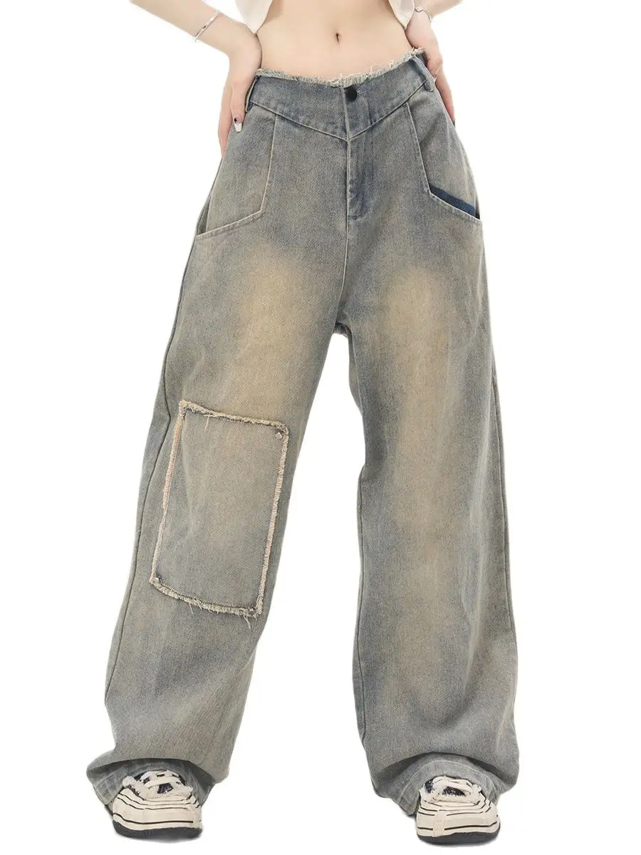 

New Summer2023 Y2k Style 90s Clothes Women Streetwear 2000s Fashion Baggy Jeans Vintage Pants Plus Size