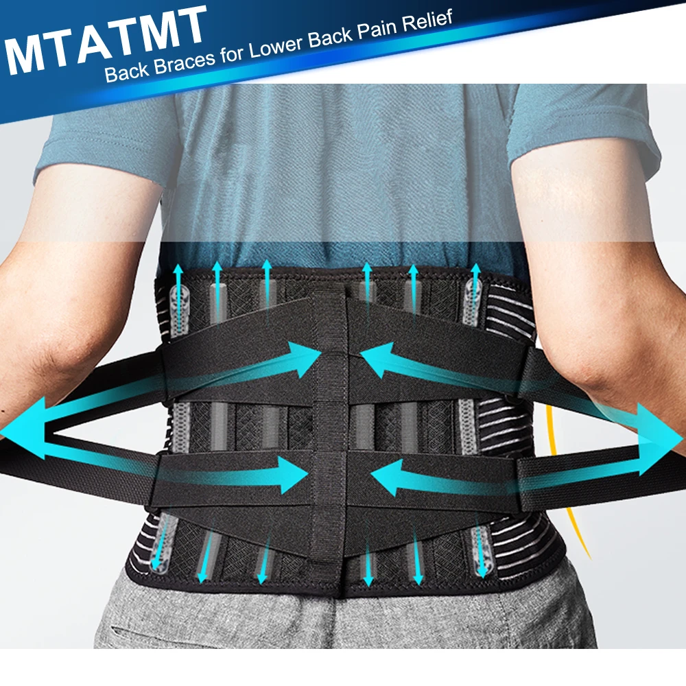 Tirantes de espalda alivio del dolor de espalda, cinturón de soporte lumbar transpirable para hombres/mujeres para el trabajo, 6 estaciones| | - AliExpress