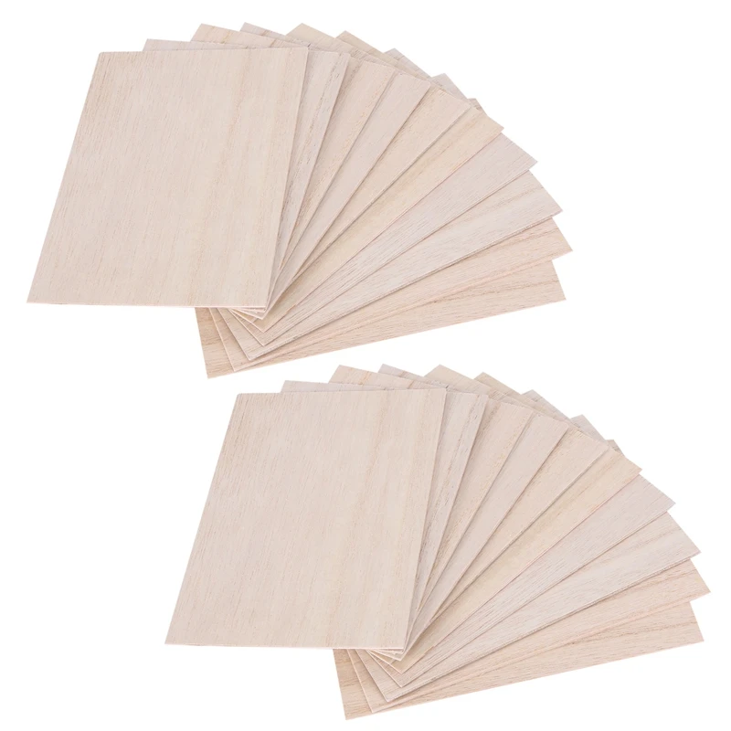 

20Pcs Balsa Wood Sheets Wooden Plate 150 X 100 X 2Mm For House Ship Craft Model DIY-Drop Ship