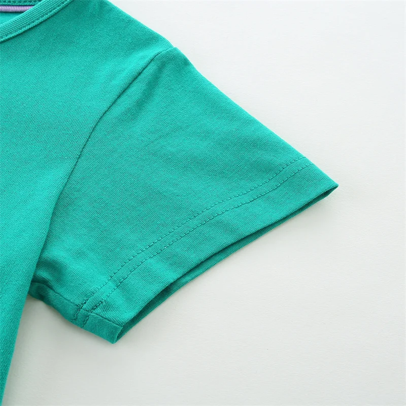 Jumping Meters 2-7T Fashion Girls Dresses Dog Summer Short Sleeve Animals Applique Fashion Cute Children Clothes