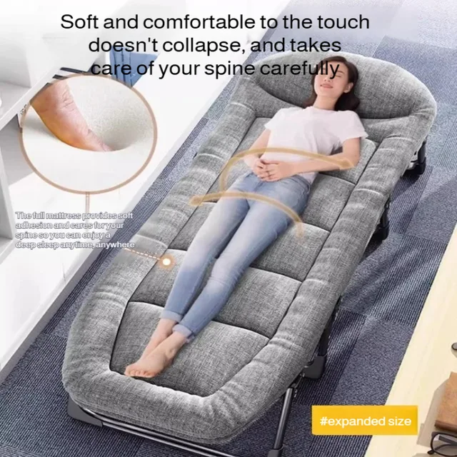 Multifunctional Folding Chair Office Sofa Bed Single Bed Camping Recliner Folding Chair with Bed 1