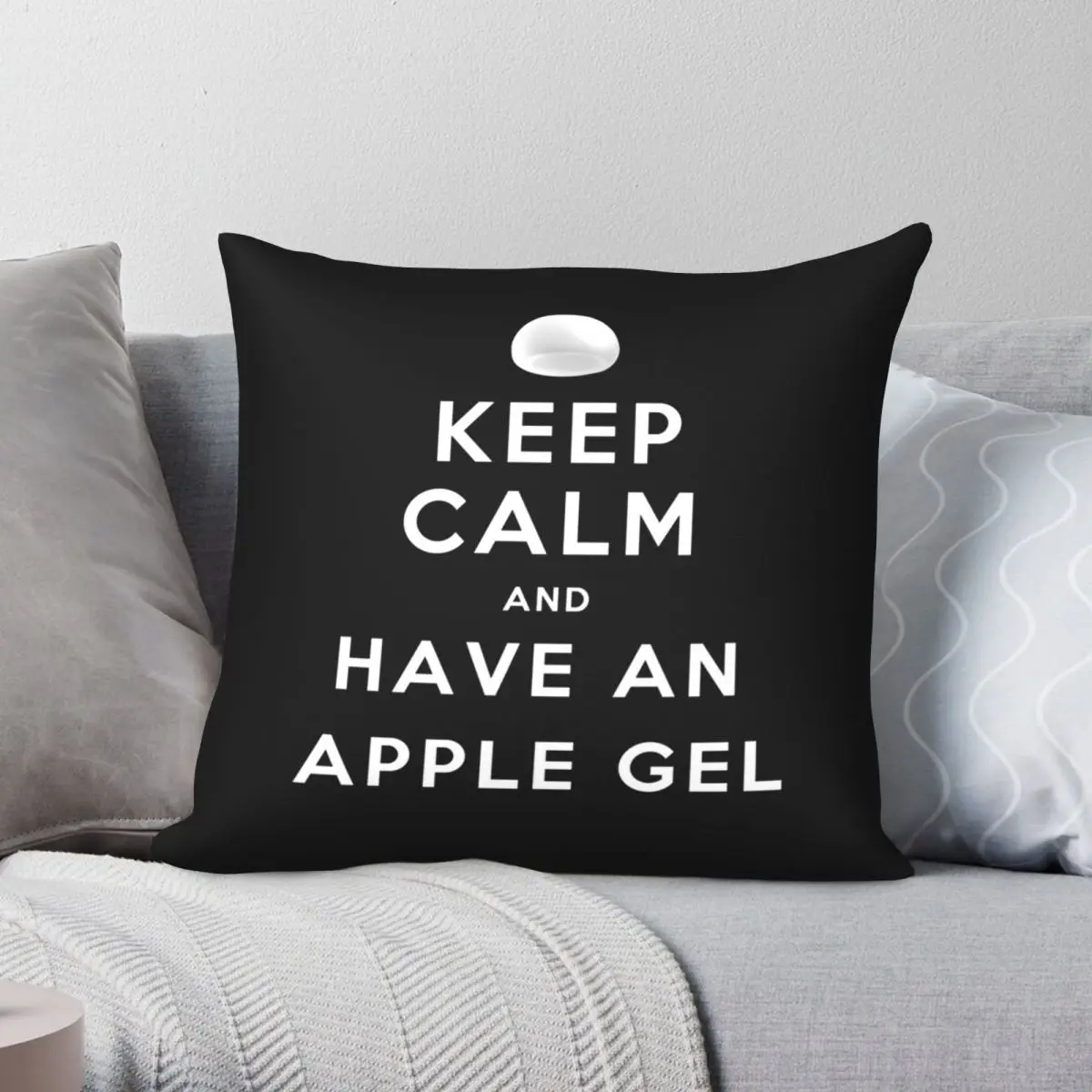 

Keep Calm And Have An Apple Gel Pillowcase Polyester Linen Velvet Creative Zip Decor Pillow Case Sofa Seater Cushion Cover 18"