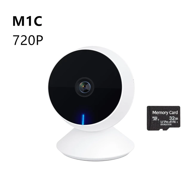 Laxihub IP Camera Indoor Wi-Fi Surveillance Camera Baby Monitor 720P 1080P 2K Mini Cam Home Security Webcam Motion Detection 1 x 720P 32G Card