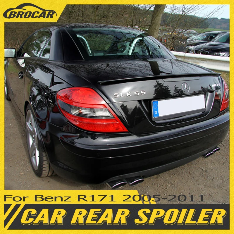 

For Mercedes Benz SLK Class R171 SLK200 SLK280 SLK300 SLK350 2005 - 2011 FRP/Real Carbon Fiber Spoiler Car Rear Tailgate Spoiler