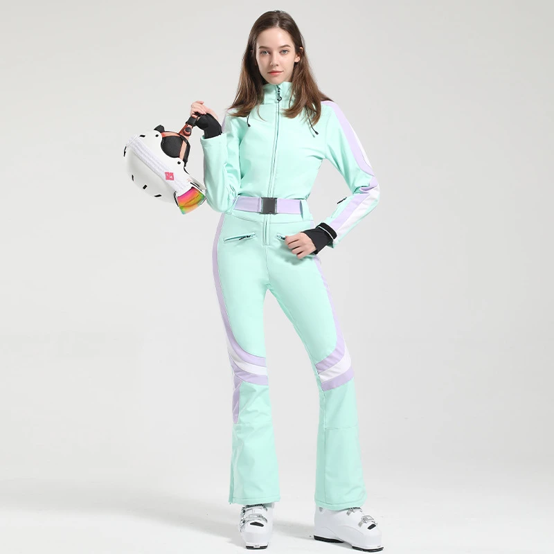 Ski Suit Women One Piece Outdoor Snowboard Female Overalls Thickened