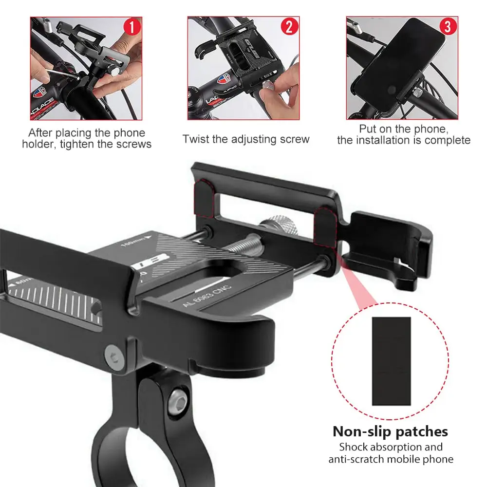 アルミ合金製自転車用電話ホルダー,電動バイクナビゲーション