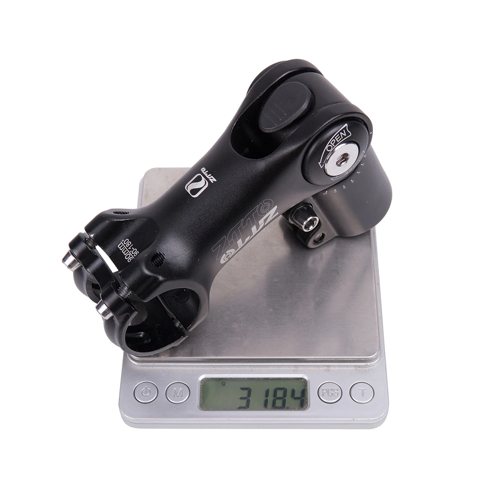 ZTTO Adjustable Riser Stem Bicycle, 0 180 Degree Rise Extender Rod For 31.8 25.4mm Handlebar MTB Road Bike 60 80 90 100 110mm - Image 6