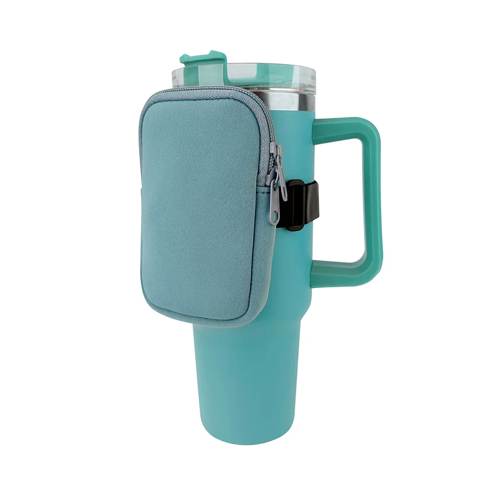 dabria Borsa porta bottiglia d'acqua con tasca per telefono per