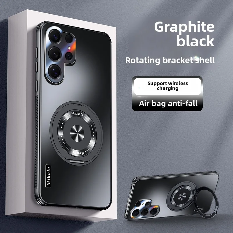 Hard Matte Ring Magnetic Wireless Charging Protective Back Cover Case