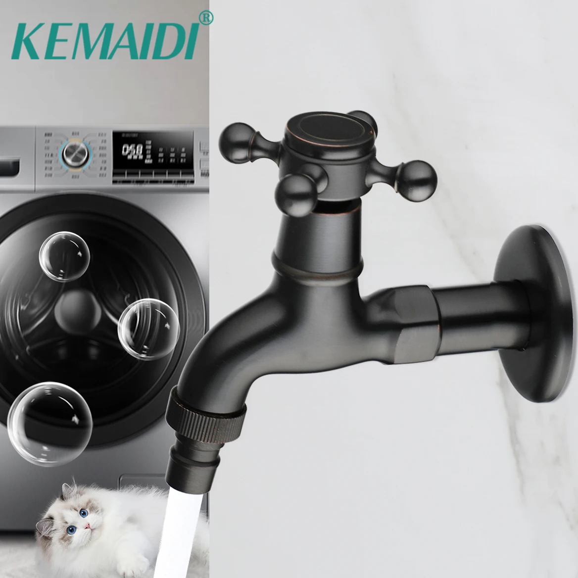 

KEMAIDI Washing Machine Faucet Cold Water Outlet Mop Pool Brass Tap Outdoor Garden Faucet Fast Bidet Faucets Bathroom Accessorie