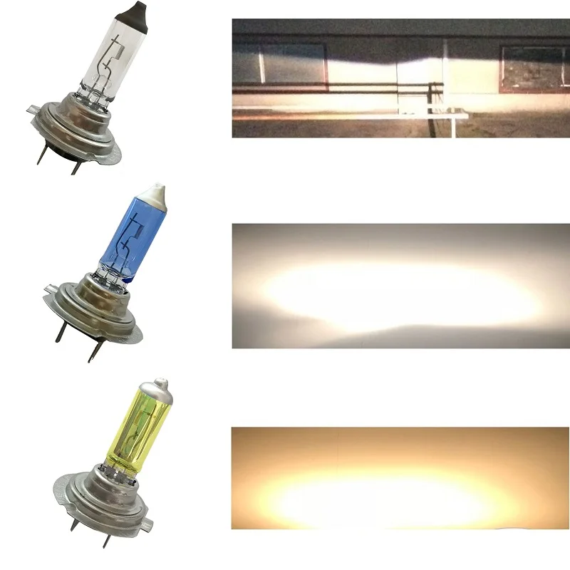 2-Pack 6000K Ultra-Bright White Halogen Headlight Bulbs - 12V Car Replacement Lamps